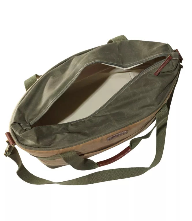 Insulated Waxed-Canvas Tote - Large