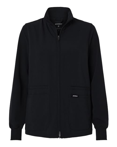 Jaanuu Women's Ceri Essential Full-Zip 6-Pocket Scrub Jacket