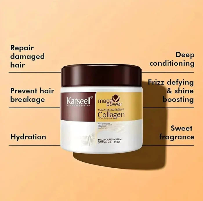 Karseell Collagen Hair Treatment Collagen Hair Mask Essence for Dry Damaged Hair 500 ml - DOKAN