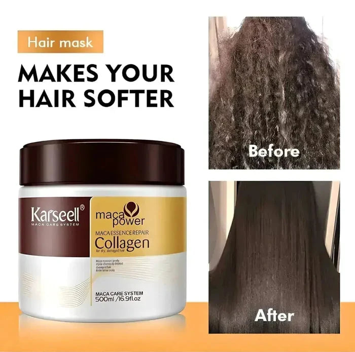 Karseell Collagen Hair Treatment Collagen Hair Mask Essence for Dry Damaged Hair 500 ml - DOKAN
