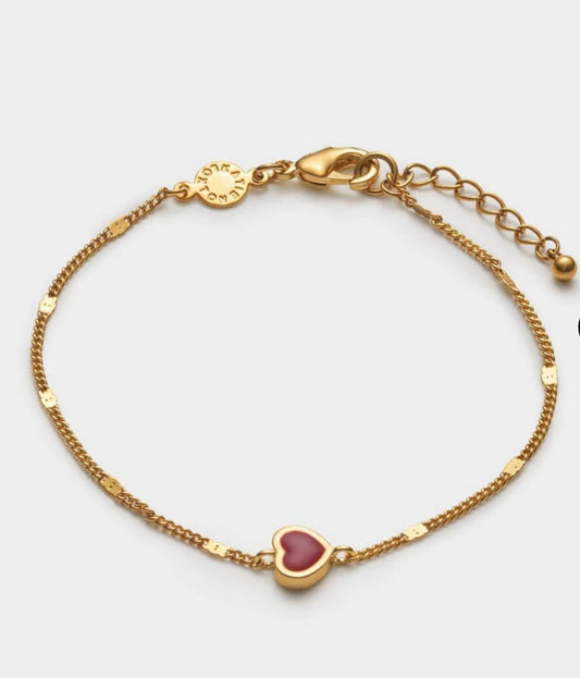 Katie Loxton Rough Heart Bracelet - Gold Coated