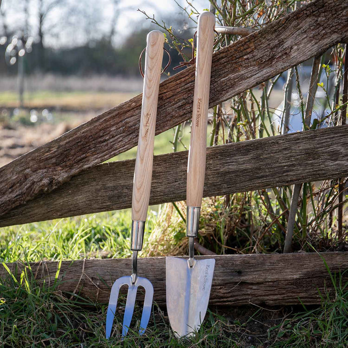 Kent & Stowe - Stainless Steel Border Long Handled Trowel and Fork Set