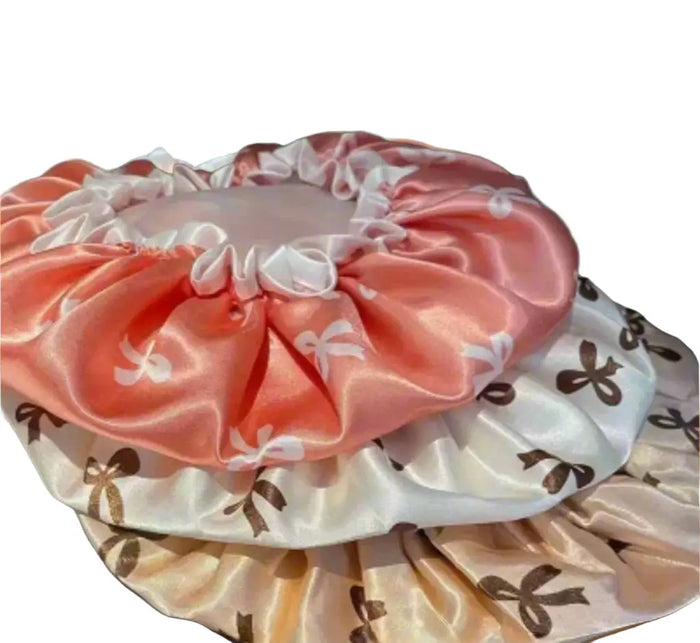 Kids Satin Double Layer Waterproof Shower Cap MunSeyaa'n Collective