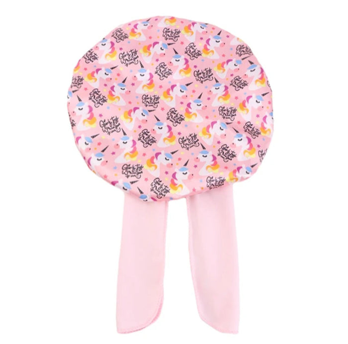 Kids Soft Satin Tie Back Bonnet MunSeyaa'n Collective