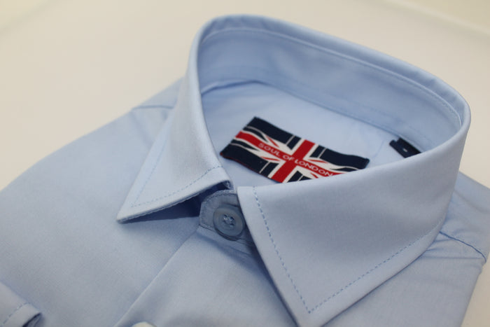 Kids Solid Dress Shirt
