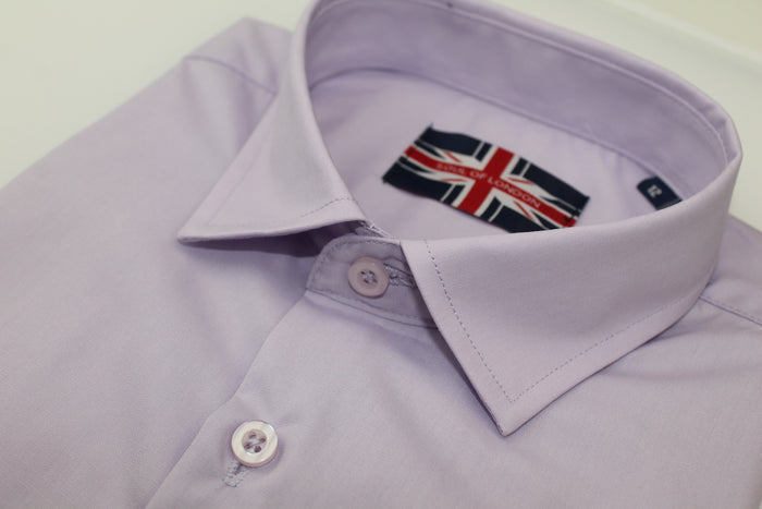 Kids Solid Dress Shirt