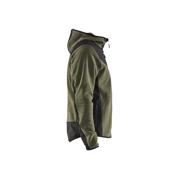 Knitted Fleece Jacket - 4199-Autumn Green/Black | Blaklader 47402536