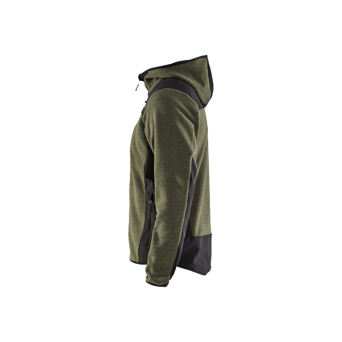 Knitted Fleece Jacket - 4199-Autumn Green/Black | Blaklader 47402536