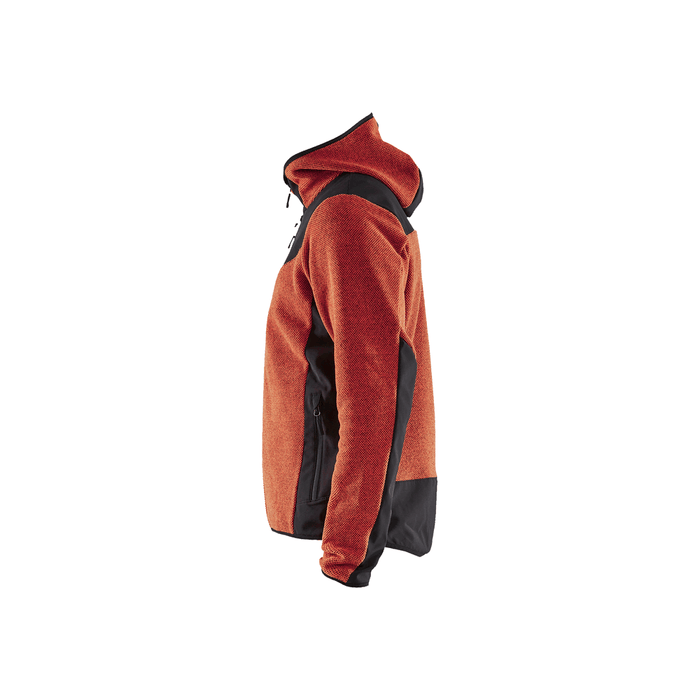 Knitted Fleece Jacket - 5999-Burned Red/Black | Blaklader 47402536