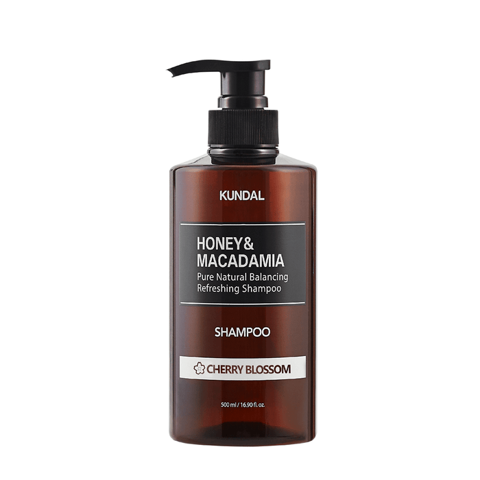Kundal Honey & Macadamia Pure Natural Balancing Refreshing Shampoo Cherry Blossom 500 ml - Beauty Tribe