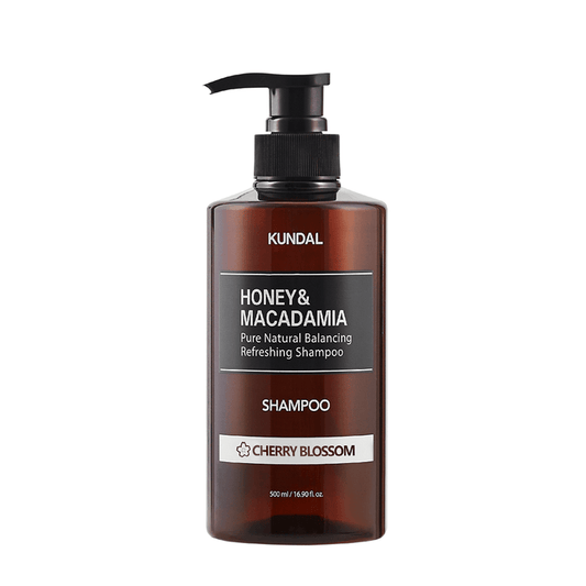 Kundal Honey & Macadamia Pure Natural Balancing Refreshing Shampoo Cherry Blossom 500 ml - Beauty Tribe