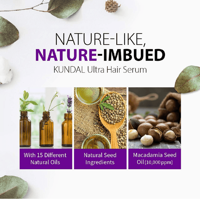 Kundal Macadamia Damage Care Solution Premium Hair Essential Oil Ultra Serum Fuzzy Navel 100 ml - Beauty Tribe