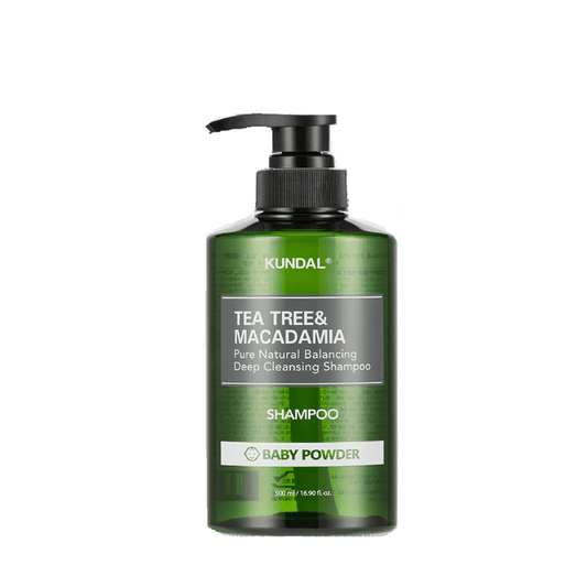 Kundal Tea Tree & Macadamia Deep Cleansing Ph Balanced Shampoo For Oily Scalp Baby Powder 500 ml - Beauty Tribe