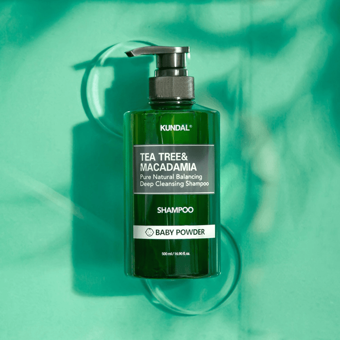 Kundal Tea Tree & Macadamia Deep Cleansing Ph Balanced Shampoo For Oily Scalp Baby Powder 500 ml - Beauty Tribe