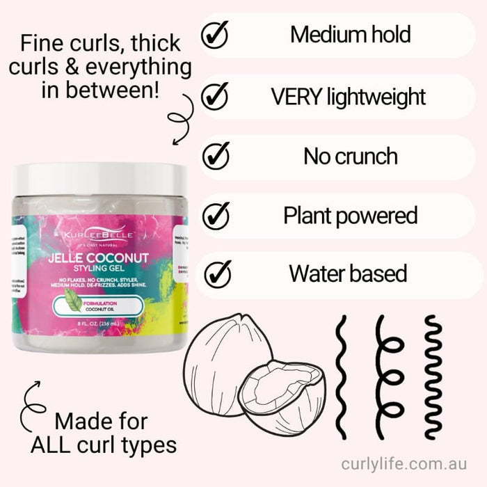 Kurlee Belle Jelle Coconut Styling Gel