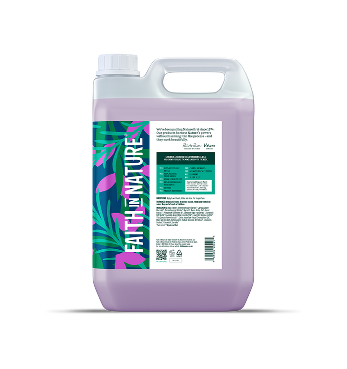 Faith In Nature Lavender & Geranium Natural Liquid Hand Wash 5l Refill