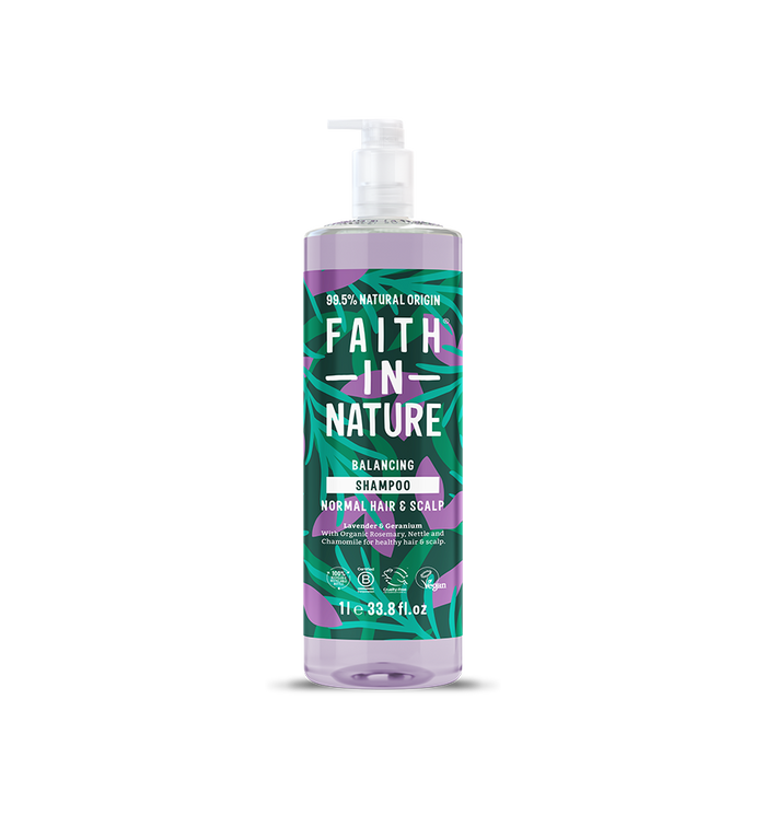 Faith In Nature Natural Lavender & Geranium Shampoo 1L Family Pack