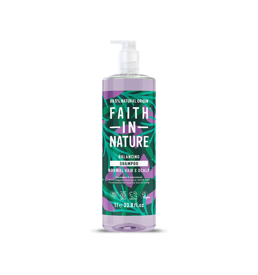 Faith In Nature Natural Lavender & Geranium Shampoo 1L Family Pack