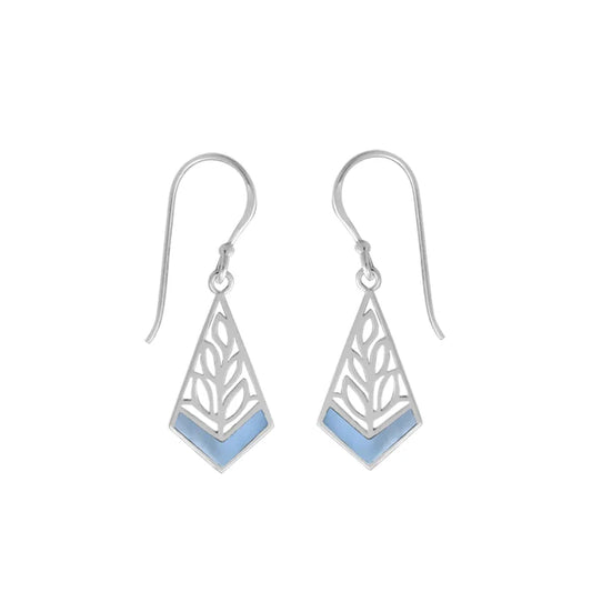 Leaf Stone Dangle Earrings