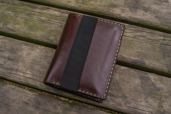 Leather Rhodia A6 Notebook Cover - Dark Brown