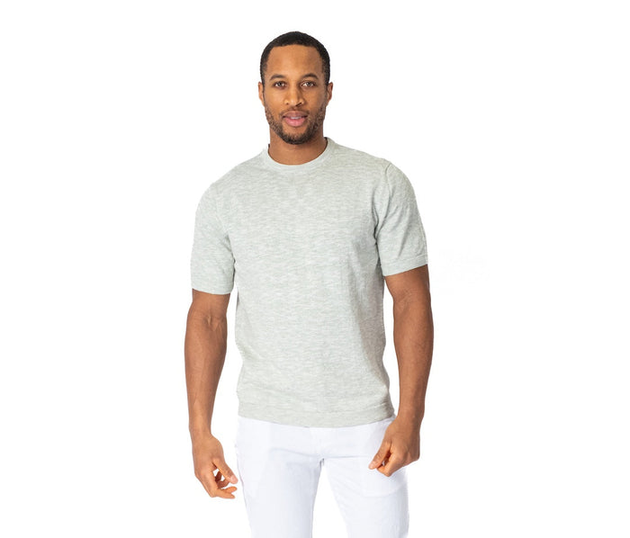 Light Knit Cotton Crew - Sage