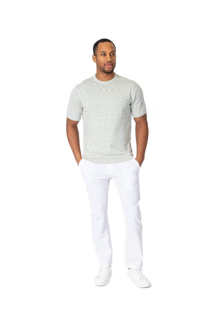 Light Knit Cotton Crew - Sage