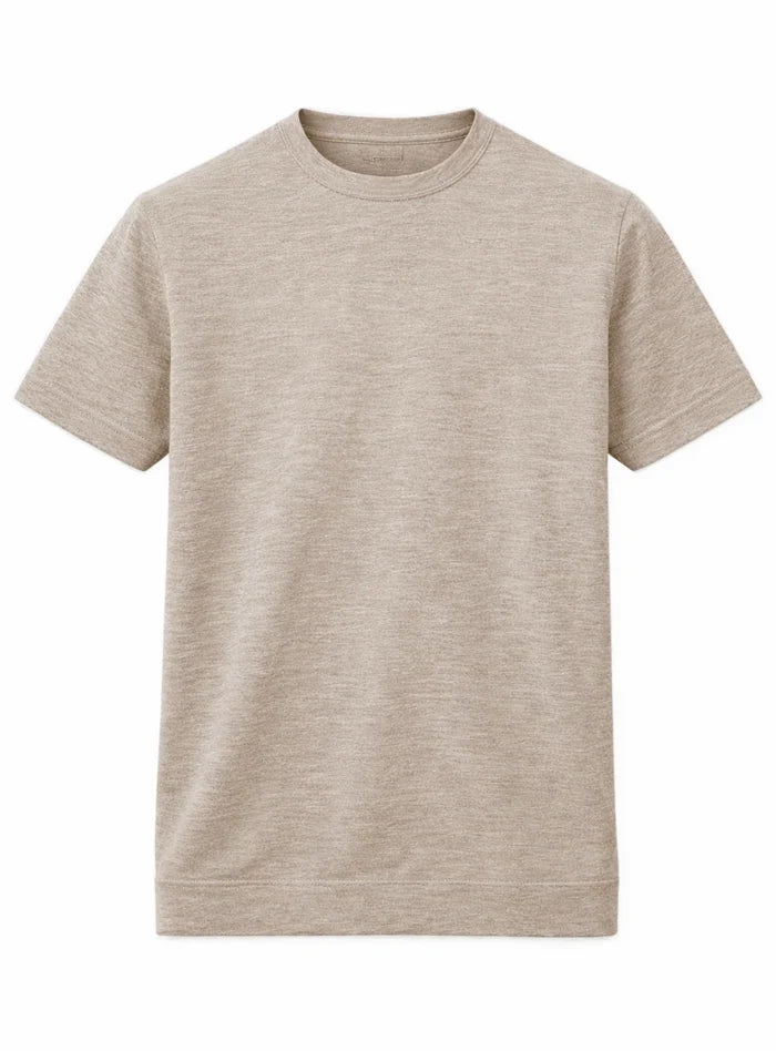 Light Knit Cotton Crew - Sand