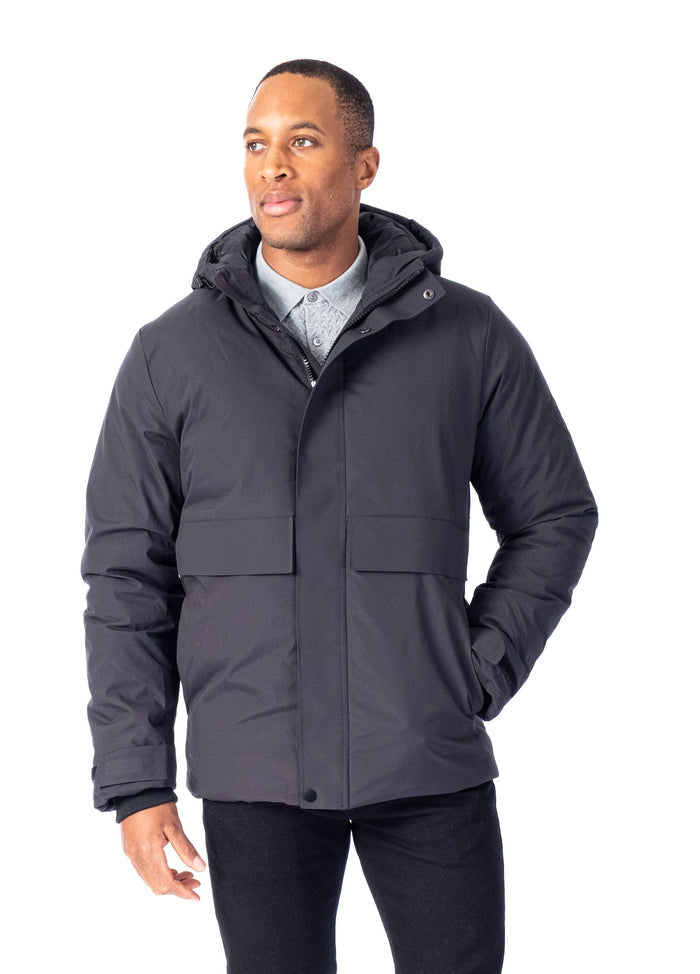Light Weight Tech Puffer Bomber - Black