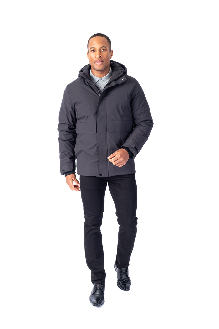 Light Weight Tech Puffer Bomber - Black