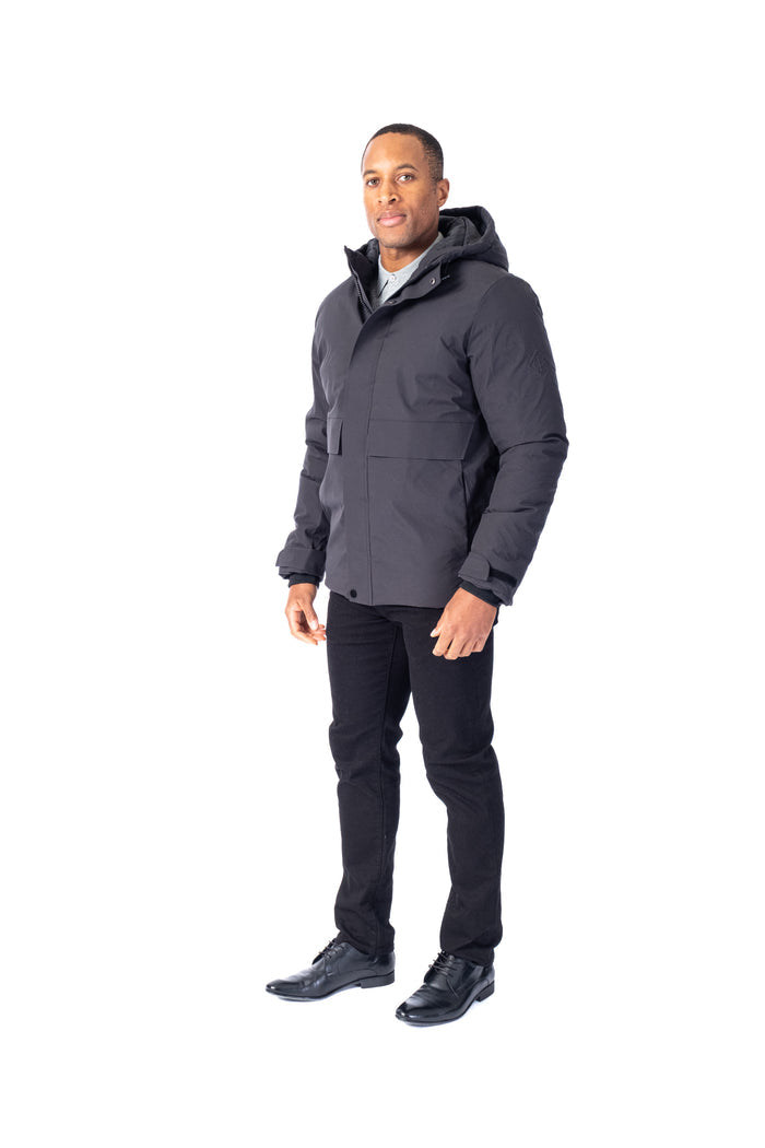 Light Weight Tech Puffer Bomber - Black