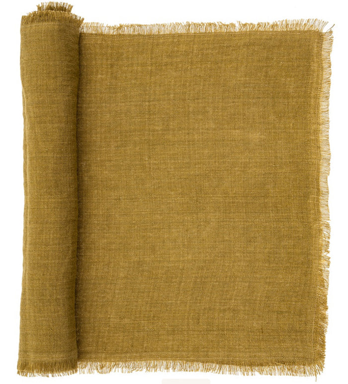 Lina linen runner -cumin 4-7831