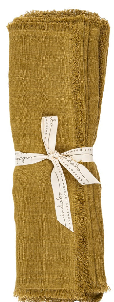 Lina linen runner -cumin 4-7831