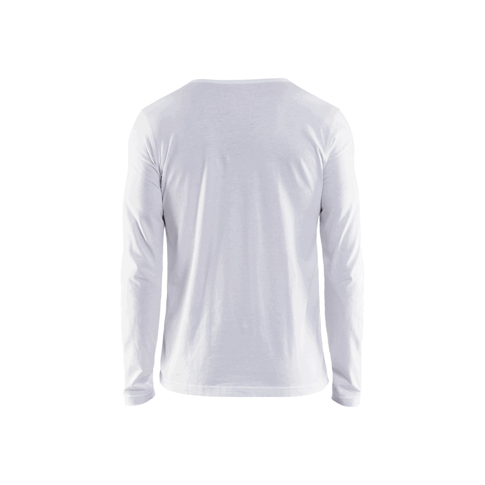 Long Sleeve Branded T-Shirt - 1000-White | Blaklader 35571042