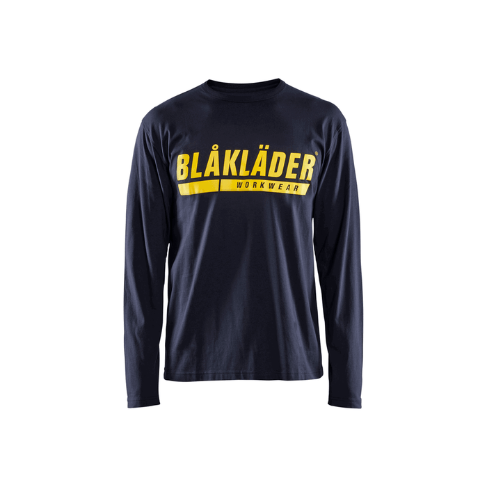 Long Sleeve Branded T-Shirt - 8600-Dark Navy Blue | Blaklader 35571042