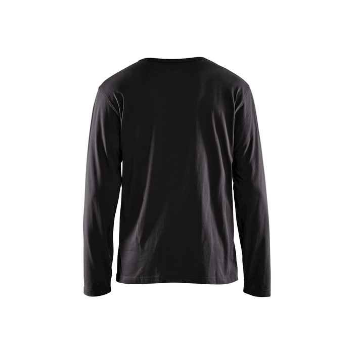 Long Sleeve Branded T-Shirt - 9900-Black | Blaklader 35571042