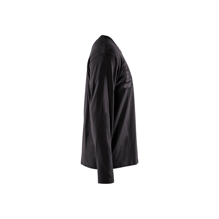 Long Sleeve Branded T-Shirt - 9900-Black | Blaklader 35571042