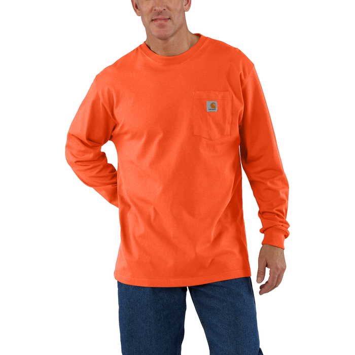 Loose Fit Heavyweight Long-Sleeve Pocket T-Shirt - BOG-Brite Orange | Carhartt K126