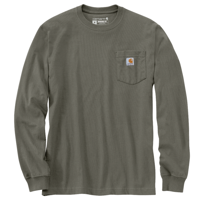 Loose Fit Heavyweight Long-Sleeve Pocket T-Shirt - DOV-Dusty Olive | Carhartt K126