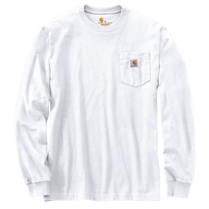 Loose Fit Heavyweight Long-Sleeve Pocket T-Shirt - WHT-White | Carhartt K126