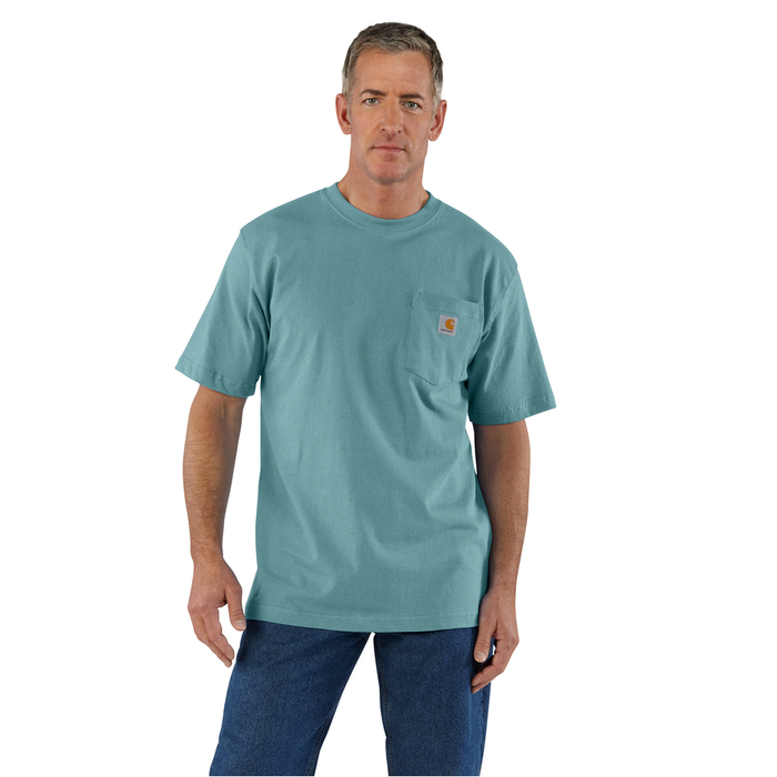 Loose Fit Heavyweight Short-Sleeve Pocket T-Shirt - HL1-Summer Blue Heather | Carhartt K87