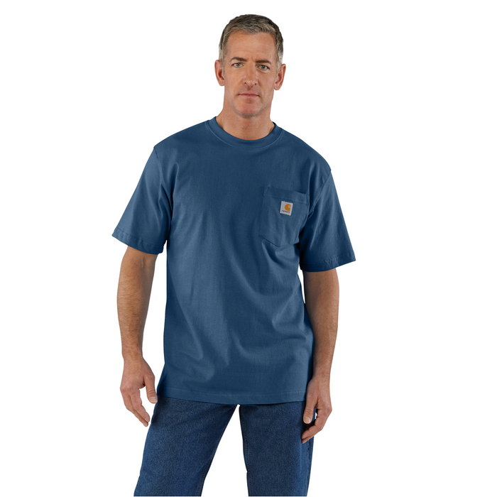 Loose Fit Heavyweight Short-Sleeve Pocket T-Shirt - HL3-Deep Ocean Heather | Carhartt K87