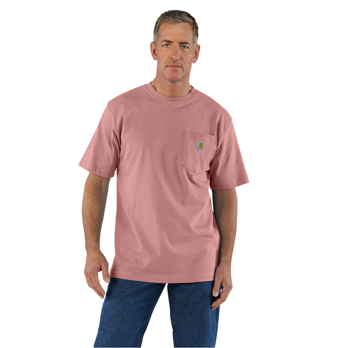 Loose Fit Heavyweight Short-Sleeve Pocket T-Shirt - P55-Rose Tint Heather | Carhartt K87