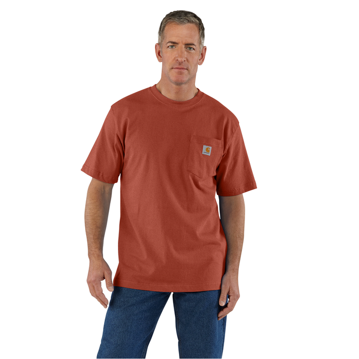 Loose Fit Heavyweight Short-Sleeve Pocket T-Shirt - RB6-Saddle Red Heather | Carhartt K87