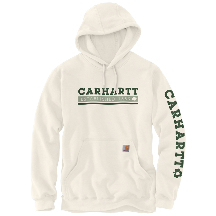 Loose Fit Midweight Hooded Shamrock Graphic Sweatshirt - W03-Malt | Carhartt 106751