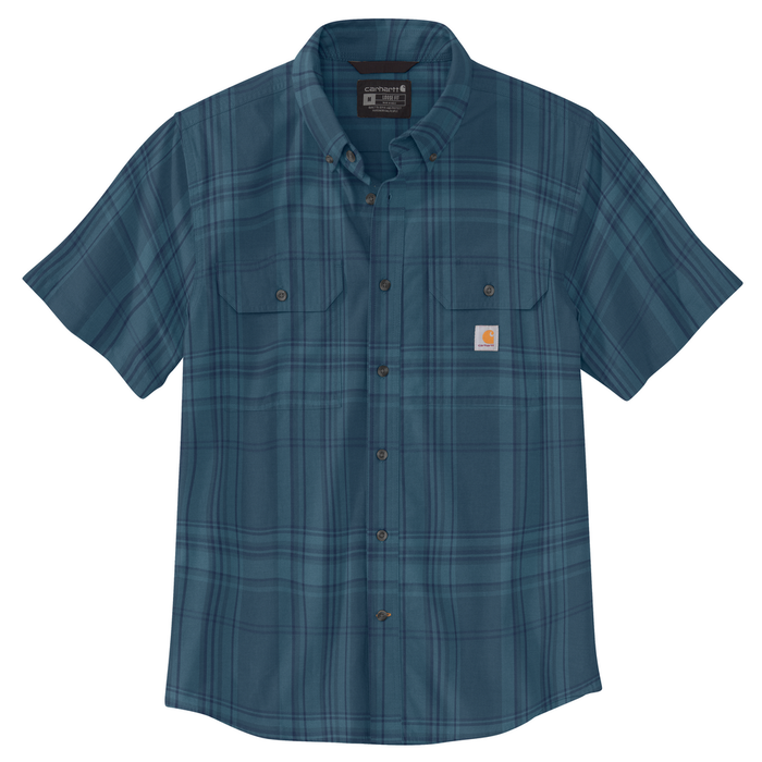 Loose Fit Midweight Short-Sleeve Plaid Shirt - HK8-Storm Blue | Carhartt 106746
