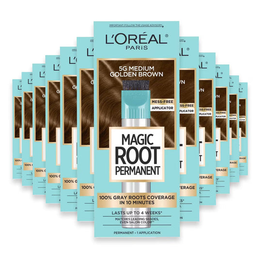 L'Oréal Paris Magic Root Rescue 10 Minute Permanent Root Coloring Kit 5G Medium Golden Brown - 12 Pack