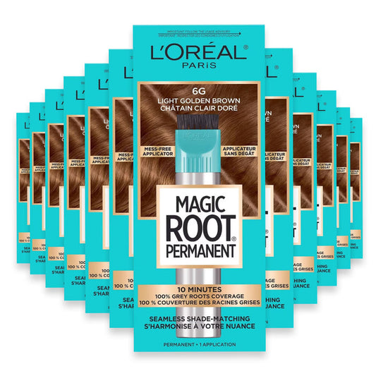 L'Oréal Paris Magic Root Rescue 10 Minute Permanent Root Coloring Kit 6G Light Golden Brown - 12 Pack