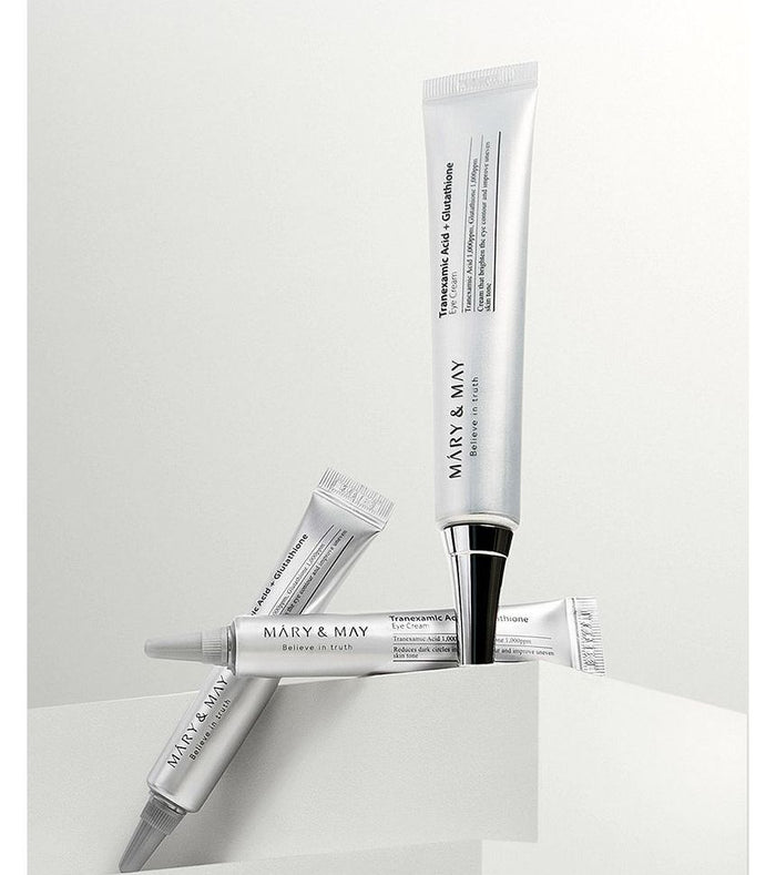 Mary & May Tranexamic Acid+ Glutathione Eye Cream  30ml + FREE 2pc mini Eye Cream - DOKAN