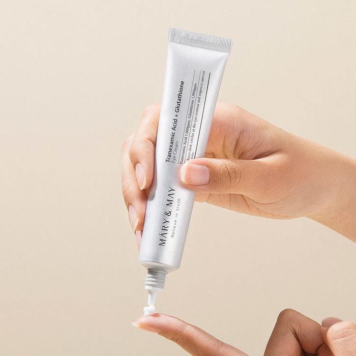 Mary & May Tranexamic Acid+ Glutathione Eye Cream  30ml + FREE 2pc mini Eye Cream - DOKAN