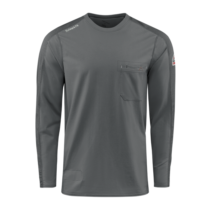 Men's Flex Knit Tee - CH-Charcoal | Bulwark STT2
